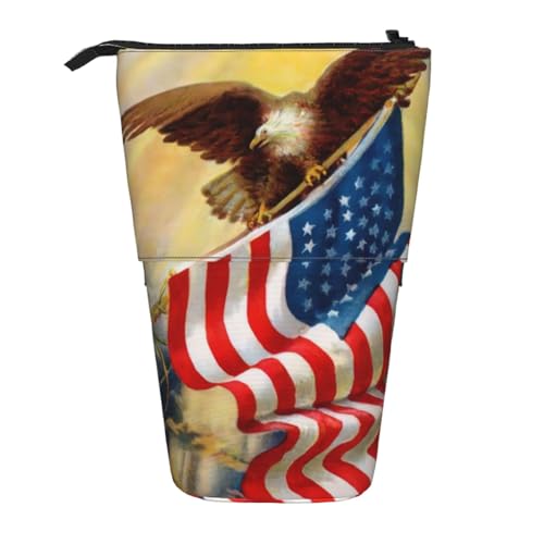 QGWDYYJQ Bleistift mit amerikanischer USA-Flagge, Adler, Kunstdruck, Teleskop, vertikaler Organizer QGWDYYJQ Bleistift mit amerikanischer USA-Flagge, Adler, Kunstdruck, Teleskop, vertikaler Organizer von QGWDYYJQ