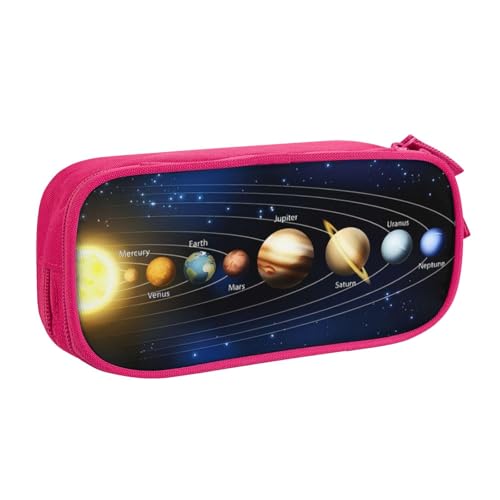 QGWDYYJQ Exploring The Solar System Federmäppchen, Schreibwarenetui, tragbarer Organizer, rose, Einheitsgröße, Münztasche von QGWDYYJQ