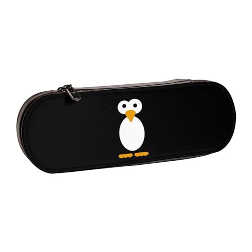 QGWDYYJQ Federmäppchen aus Leder mit niedlichem Pinguin-Motiv, Schreibwaren-Organizer, tragbares Federmäppchen von QGWDYYJQ