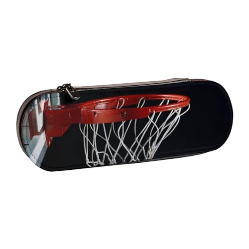 QGWDYYJQ Federmäppchen mit Basketball-Motiv, Leder, Schreibwaren-Organizer, tragbares Federmäppchen von QGWDYYJQ