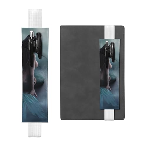 QGWDYYJQ Federmäppchen mit Meerjungfrau-Mädchen und Segeln auf See, Piratenschiff, bedrucktes Leder, Stifthalter, Lesezeichen, Federmäppchen, weiß, Einheitsgröße, Münztasche von QGWDYYJQ