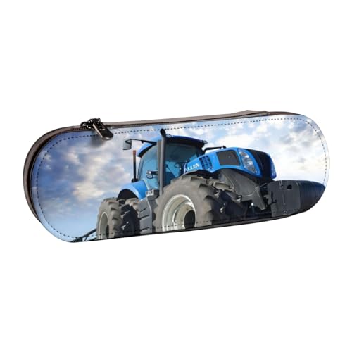 QGWDYYJQ Federmäppchen mit Traktormotiv, bedrucktes Leder-Federmäppchen, Schreibwaren-Organizer, tragbares Federmäppchen von QGWDYYJQ
