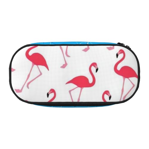 QGWDYYJQ Federmäppchen mit rosa Flamingo-Muster, bedrucktes Federmäppchen, Schreibwaren-Organizer, tragbares Federmäppchen, Schwarz , Einheitsgröße, Münztasche von QGWDYYJQ