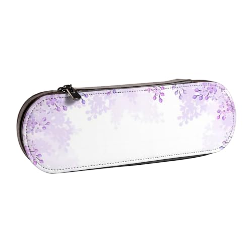 QGWDYYJQ Framing Federmäppchen aus Leder, Motiv: Blumen in Blüte, Schreibwaren-Organizer, tragbares Federmäppchen von QGWDYYJQ