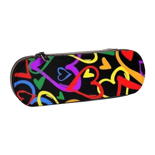 QGWDYYJQ Gay Pride Federmäppchen aus Leder mit Regenbogen-Motiv, Schreibwaren-Organizer, tragbares Federmäppchen QGWDYYJQ Gay Pride Federmäppchen aus Leder mit Regenbogen-Motiv, Schreibwaren-Organizer, tragbares Federmäppchen von QGWDYYJQ