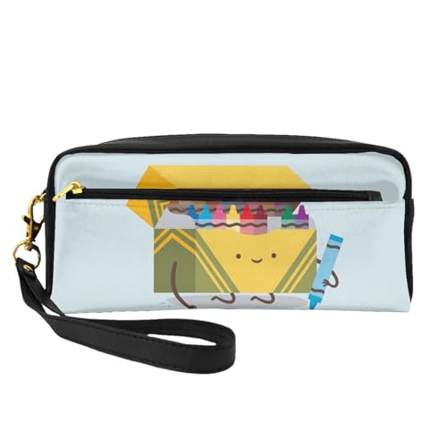 QGWDYYJQ Kleine Make-up-Tasche mit Dackel-Motiv, echtes Leder, Niedliche Buntstift-Box, Einheitsgröße QGWDYYJQ Kleine Make-up-Tasche mit Dackel-Motiv, echtes Leder, Niedliche Buntstift-Box, Einheitsgröße von QGWDYYJQ