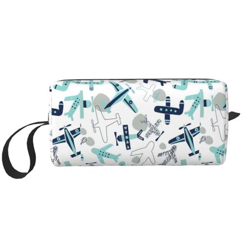 QGWDYYJQ Kleine Make-up-Tasche mit Flugzeug-Motiv, Aufbewahrungstasche von QGWDYYJQ