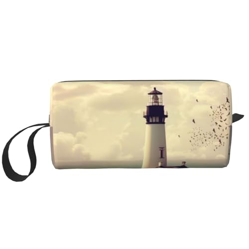 QGWDYYJQ Kleine Make-up-Tasche mit Motiv "Old Lighthouse" von QGWDYYJQ