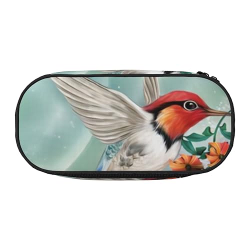 QGWDYYJQ Kolibri fliegt mit Blumenzweig, bedrucktes Federmäppchen, Schreibwaren-Organizer, tragbares Federmäppchen, Schwarz , Einheitsgröße, Münztasche QGWDYYJQ Kolibri fliegt mit Blumenzweig, bedrucktes Federmäppchen, Schreibwaren-Organizer, tragbares Federmäppchen, Schwarz , Einheitsgröße, Münztasche von QGWDYYJQ