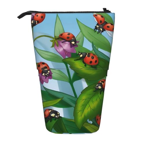 QGWDYYJQ Ladybug bedruckter Teleskop-Bleistift-Organizer, vertikal von QGWDYYJQ