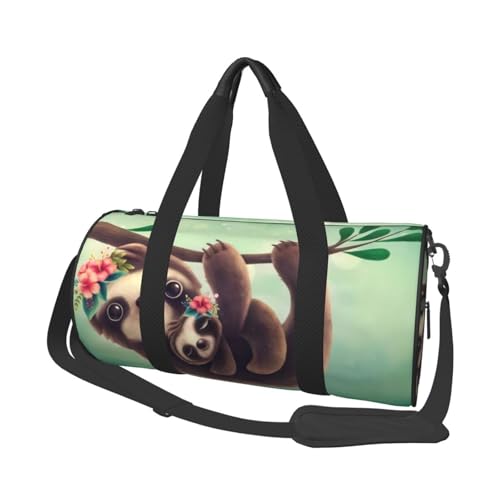 QGWDYYJQ Lazy Cute Sloth Hanging The Branches Printed Travel Bag Large Capacity Travel Luggage Bag von QGWDYYJQ