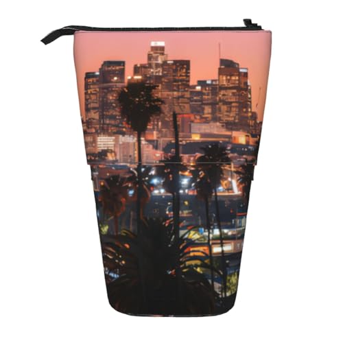 QGWDYYJQ Los Angeles Palmen bedruckter Bleistift-Teleskop-Organizer von QGWDYYJQ