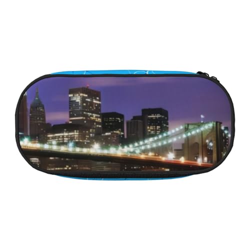 QGWDYYJQ New York Night Bedrucktes Federmäppchen, Schreibwaren-Organizer, tragbares Federmäppchen, Schwarz , Einheitsgröße, Münztasche QGWDYYJQ New York Night Bedrucktes Federmäppchen, Schreibwaren-Organizer, tragbares Federmäppchen, Schwarz , Einheitsgröße, Münztasche von QGWDYYJQ