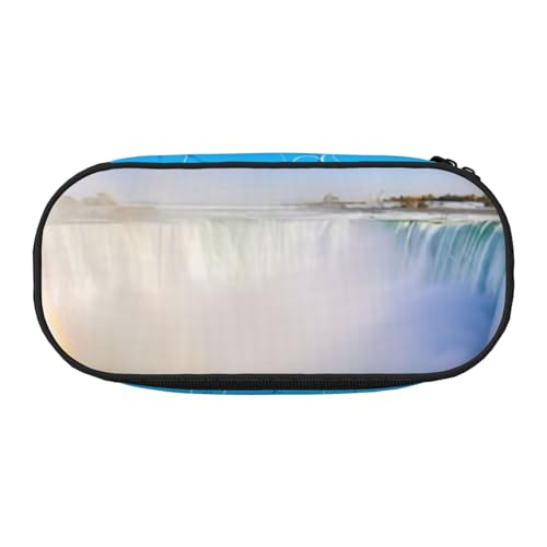 QGWDYYJQ Niagara Falls Bedrucktes Federmäppchen, Schreibwaren-Organizer, tragbares Federmäppchen, Schwarz , Einheitsgröße, Münztasche von QGWDYYJQ