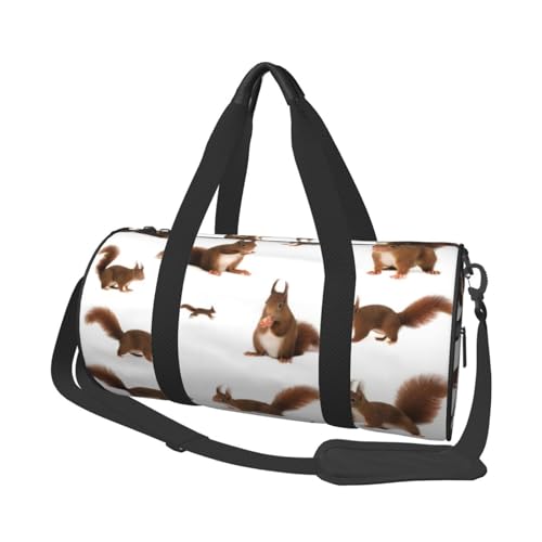 QGWDYYJQ Niedliche Eichhörnchen bedruckte Reisetasche mit großem Fassungsvermögen von QGWDYYJQ