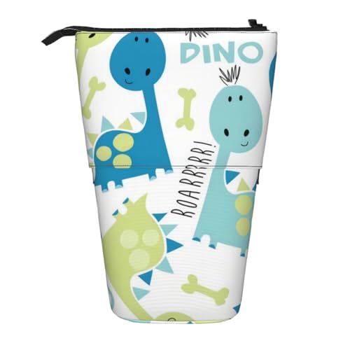 QGWDYYJQ Niedlicher Dinosaurier-bedruckter Bleistift-Teleskop-Organizer von QGWDYYJQ