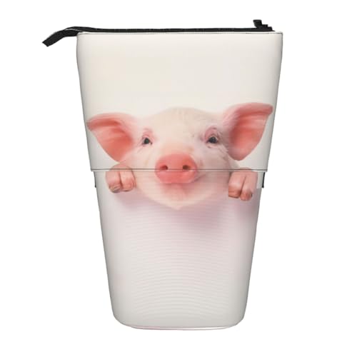 QGWDYYJQ Niedliches Schwein bedruckter Bleistift-Teleskop-Organizer von QGWDYYJQ