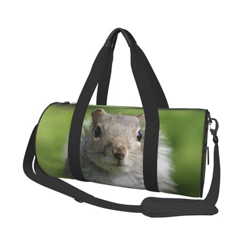 QGWDYYJQ Reisetasche mit Eichhörnchen-Motiv, großes Fassungsvermögen, Rot von QGWDYYJQ