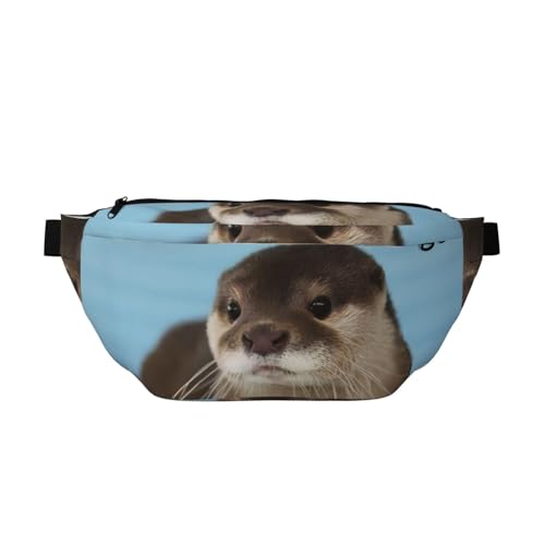 QGWDYYJQ Süße Otter bedruckte Crossbody-Hüfttasche Hüfttasche Reisetasche, Schwarz , Einheitsgröße von QGWDYYJQ