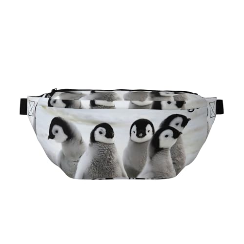 QGWDYYJQ Umhängetasche mit Kaiserpinguin-Aufdruck, Hüfttasche, Reisetasche, Schwarz , Einheitsgröße von QGWDYYJQ