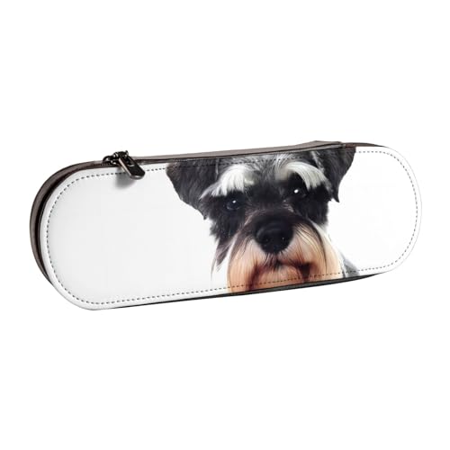 QGWDYYJQ Well-Behaved Schnauzer bedrucktes Leder-Federmäppchen, Schreibwaren-Organizer, tragbares Federmäppchen QGWDYYJQ Well-Behaved Schnauzer bedrucktes Leder-Federmäppchen, Schreibwaren-Organizer, tragbares Federmäppchen von QGWDYYJQ