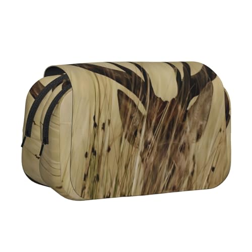 QGWDYYJQ Whitetail Rehkitz in Wildnis Hirsch bedrucktes Doppel-Klapp-Federmäppchen Schreibwarenetui Tragbarer Organizer, Schwarz , Einheitsgröße, Münztasche QGWDYYJQ Whitetail Rehkitz in Wildnis Hirsch bedrucktes Doppel-Klapp-Federmäppchen Schreibwarenetui Tragbarer Organizer, Schwarz , Einheitsgröße, Münztasche von QGWDYYJQ