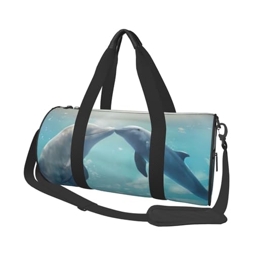QGWDYYJQ Winter The Dolphin bedruckte Reisetasche mit großem Fassungsvermögen von QGWDYYJQ