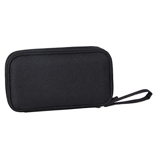 QH-Shop Kabeltasche Elektronische Tasche Doppelte Kabel Zubehör Organizer Tragbare Kabelorganizer für Handy Powerbank USB Sticks Ladegerät SD-Karte, Schwarz 19 * 11 * 6cm von QH-Shop