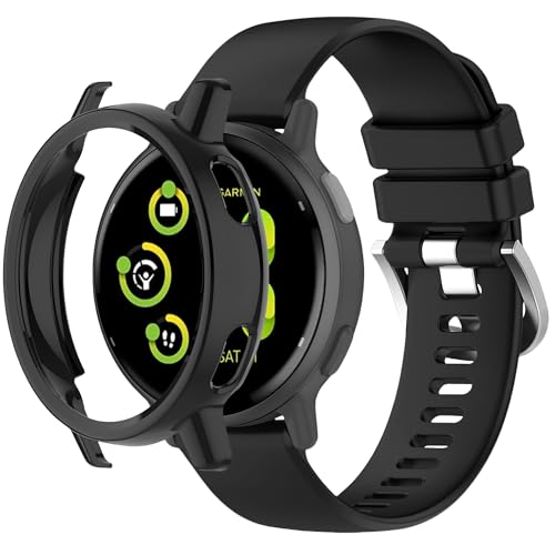 Silikon-Uhrenarmbänder, kompatibel mit Garmin Vivoactive 5, wasserdichtes Sportarmband mit PC-Gehäuse, verstellbar, weich, atmungsaktiv, Ersatz für Damen und Herren Silikon-Uhrenarmbänder, kompatibel mit Garmin Vivoactive 5, wasserdichtes Sportarmband mit PC-Gehäuse, verstellbar, weich, atmungsaktiv, Ersatz für Damen und Herren von QHBAMD