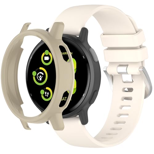 Silikon-Uhrenarmbänder, kompatibel mit Garmin Vivoactive 5, wasserdichtes Sportarmband mit PC-Gehäuse, verstellbar, weich, atmungsaktiv, Ersatz für Damen und Herren Silikon-Uhrenarmbänder, kompatibel mit Garmin Vivoactive 5, wasserdichtes Sportarmband mit PC-Gehäuse, verstellbar, weich, atmungsaktiv, Ersatz für Damen und Herren von QHBAMD