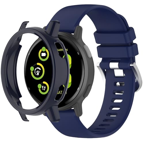 Silikon-Uhrenarmbänder, kompatibel mit Garmin Vivoactive 5, wasserdichtes Sportarmband mit PC-Gehäuse, verstellbar, weich, atmungsaktiv, Ersatz für Damen und Herren Silikon-Uhrenarmbänder, kompatibel mit Garmin Vivoactive 5, wasserdichtes Sportarmband mit PC-Gehäuse, verstellbar, weich, atmungsaktiv, Ersatz für Damen und Herren von QHBAMD