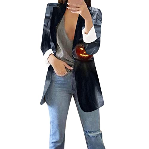 Blazer Kleid Halloween KostüMe Damen Sexy Spiderman Anzug Hoodie Jacke Damen Blazer Damen Sportlich WassersäUle Regenjacke Daunenweste Damen Beige Biker Kutte Leder Weste Lang（Schwarz-5,XXL） von QHDDP