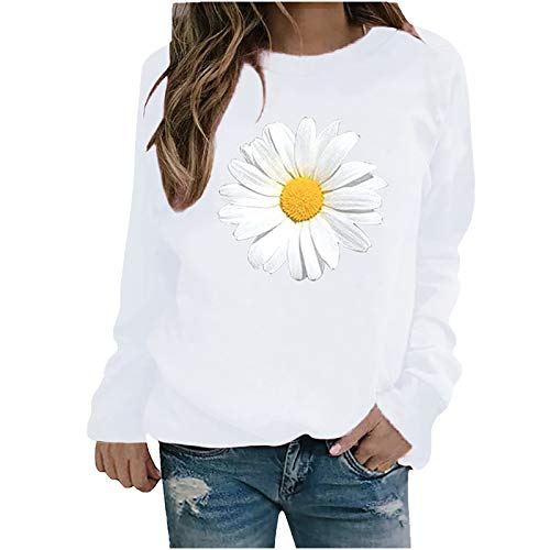 Corsettop Damen Shirt Langarm Lange Oberteile Damen Spitzentop BH Tops Bluse Mit PuffäRmeln 5Er Pack T-Shirts Damen and T Shirt Bluse Langarmshirt Damen(Weiß-2,L) von QHDDP