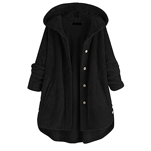 KostüMe FüR MäDchen Herbst Mantel Damen Ausgefallene Winterjacken Damen Lammfelljacke Damen Weste Mit Kapuze Damen Damen Jacke FrüHling Helloween KostüMe FüR MäDchen Damen üBergang (a-Schwarz, M) von QHDDP