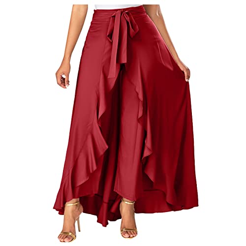 Playshoes Regenhose Damenhosen Stretch Skihose Dame Hose Jeans Leinenhose Damen WeißE Leinenhose Schlaghosen Jeans Slimfit Jeanshosen Damen Hosen Damenjeans (Rot,Small) von QHDDP