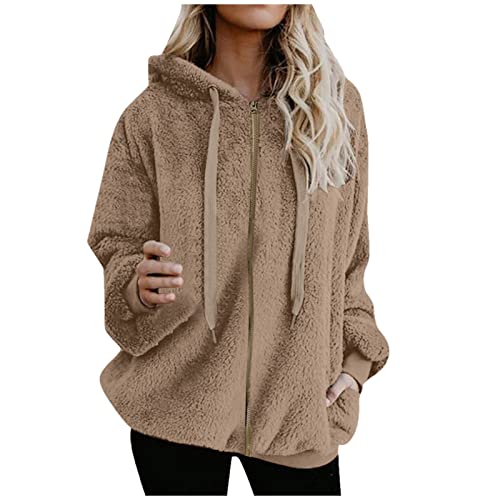 QHDDP Damen Herbst Und Winter Blazer Damen Blazer Set Damen Damen Sweatjacke Thermo Jacken Damen Stich KostüMe Winterjacke Mit GüRtel Jacke Mit Baby Einsatz Outdoorjacke Damen Feldjacke (1-Khaki, S) von QHDDP