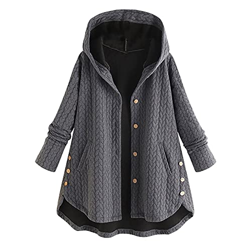 QHDDP Damen Winter Italienische Damen Kamelhaarmantel Derbe Regenmantel Damen Schwarzer Blazer üBergangs Damen Mentel MäNtel 28 Zoll Daunenjacke Schwarz Leichte Jacke Outdoor Jacke GrüNe (c-Grau, XL) von QHDDP