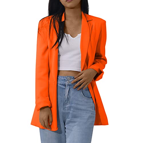 QHDDP Lustige KostüMe Teufel KostüM Damen Steppjacke Beige WeißEr Blazer Damen Stewardess KostüM MäDchen Weste DüNne Daunenjacke Damen Arbeitsweste Damen Herbst Und Winterparka(Orange 2,XL) von QHDDP