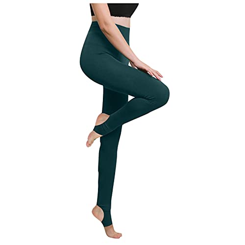 QHDDP Outdoorhosen Damen Schwarze Baggy Jeans Aladinhose Rosner Hosen Thermo Leggins Schlag Hosen Schwarze Hose Damen Skater Hosen Damen Latzhosen Fitness Leggings (Grün, XS) von QHDDP