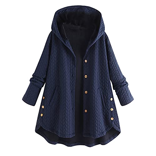 QHDDP Schwarz Fleecejacken Lederblazer Halloween Oversize Mantel Damen äRmellose Weste Damen DüNne Jacken Damen MäDchenjacke Kleidung Damen Jeans Jacke Kurzmantel Damen Taillierter Mantel (c-Blau, M) von QHDDP