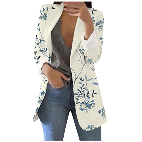 QHDDP Sexy Kostüme Frauen Lederjacket Damen Schöne Jacken Teenager Mädchen Blazer Linea Damen Blazer Schwarz Kurz Arbeits Westen Damen Gelb Beige-2 4XL von QHDDP