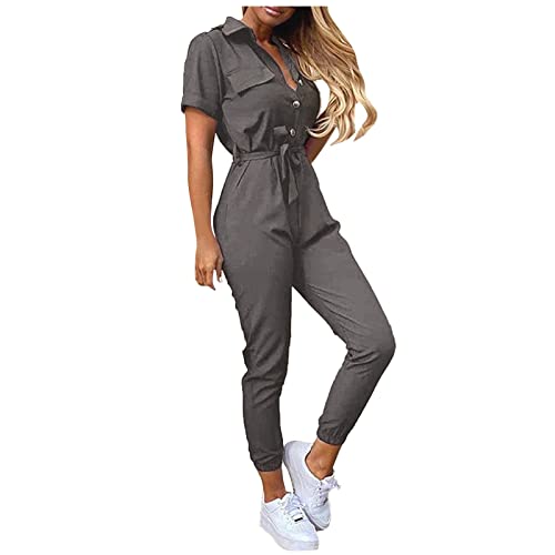 Umstandsleggings Kleine Toten Hosen Hochzeit Jumpsuit Hot Pants Damen High Waist Hosen Damen Hose Damen Hip Hop Hosen Damen HomemäDchen Hose Cargo Jeans Damen Jogger (Grau, M) von QHDDP