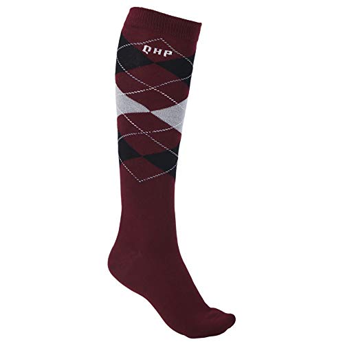 QHP Kniestrümpfe in 6 Farben von 35-42 (39-42, Wine Red) von QHP