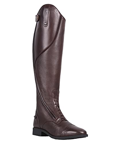 QHP Eleganter Damen Leder-Reitstiefel Tamar Adult normal (braun, numeric_38) von QHP