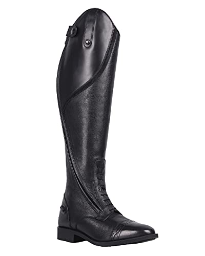 QHP Eleganter Damen Leder-Reitstiefel Tamar Adult normal (schwarz, numeric_42) von QHP