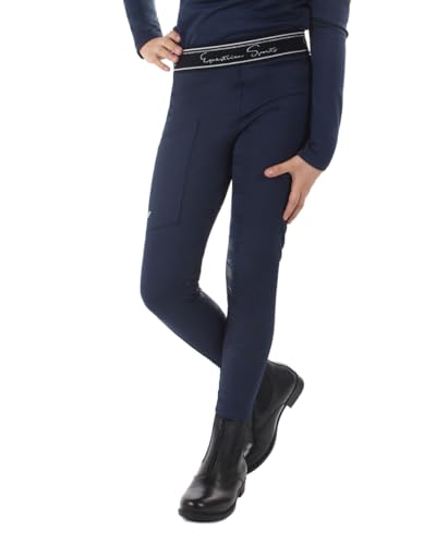 QHP Reithose Reitlegging Junior Kinder Eden Full Grip Navy, 19_Gr.:128 von QHP