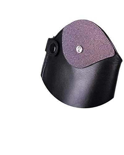 QHP austauschbarer Dressurbogen/Schaftoberteil für Reitstiefel Romy Leder mit Klettverschluss Verschiedene Designs (38-40, Glitter Rosa) von QHP