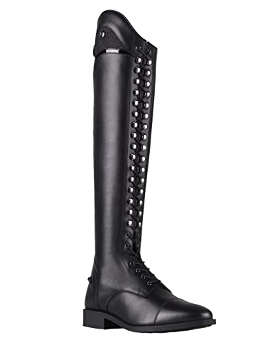 Reitstiefel Damen Hailey Adult Breit | Auffälliges Design | Angenehmes Tragen | Dekorative Schnürung | Einfaches An- und ausziehen | Schnelle Reinigung von QHP