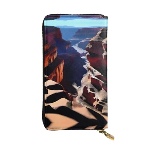 QHZLY Clutch-Geldbörse aus Leder, lang, Canyon Shadows, Unisex, stilvoll und funktional, mit Kartenfächern, Reißverschlusstaschen QHZLY Clutch-Geldbörse aus Leder, lang, Canyon Shadows, Unisex, stilvoll und funktional, mit Kartenfächern, Reißverschlusstaschen von QHZLY