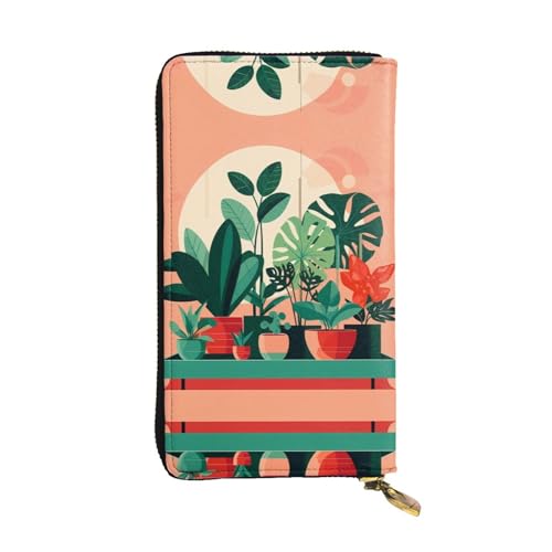 QHZLY Clutch-Geldbörse aus Leder, lang, für den Innenbereich, Grünpflanzen, Unisex, stilvoll und funktional, mit Kartenfächern, Reißverschlusstaschen QHZLY Clutch-Geldbörse aus Leder, lang, für den Innenbereich, Grünpflanzen, Unisex, stilvoll und funktional, mit Kartenfächern, Reißverschlusstaschen von QHZLY